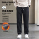 SHANSHAN杉杉休閑褲男秋冬新款抗菌耐磨男士長(zhǎng)褲商務(wù)休閑加絨加厚保暖男褲 黑色 L /175