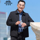 老爺車（LAOYECHE）中年男士翻領(lǐng)行政夾克男爸爸秋季新款外套寬松中老年人男裝上衣服