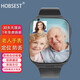 Hobsest 4G全網(wǎng)通老人電話(huà)手表智能插卡視頻通話(huà)一鍵SOS報警血壓心率癡呆防走失老年人定位手表 黑色（一鍵求救+視頻通話(huà)+精準定位+遠程監控）