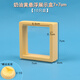藍蓮之季pe薄膜首飾收納密封懸浮盒透明耳環(huán)耳釘項鏈展示飾品架手鏈吧唧盒 【奶油黃】7*7cm 【3只裝/送底座】