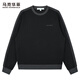 馬克華菲潮流圓領(lǐng)衛衣男2026春季新款男裝美式拼接刺繡長(cháng)袖針織套頭衫2006 黑色001 L (175)