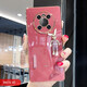 速舞 華為mate40手機殼女款可愛(ài)兔子鑲鉆MT40E網(wǎng)紅個(gè)性創(chuàng  )意40pro硅膠軟防摔鏡頭全包保護套 華為 Mate40/40E【山茶紅】電鍍水鉆兔子