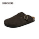 斯凱奇（Skechers）勃肯鞋男士夏季包頭外穿涼拖鞋軟底透氣一腳蹬復(fù)古休閑鞋205297