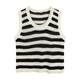 薇戀夢(mèng)嵐小眾清新2022款韓版條紋針織吊帶小背心女夏季復古寬松顯瘦外 圖片色 均碼