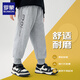 羅蒙兒童褲子男童春款兒童運(yùn)動(dòng)褲束腳衛(wèi)褲校褲女童校園褲子灰色130