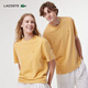 LACOSTE法國鱷魚(yú)男裝日常簡(jiǎn)約休閑天然染色平紋針織面料圓領(lǐng)T恤|TH8312 IVX/姜黃色 M /175