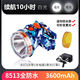 波來(lái)特強光頭燈頭戴式LED可充電戶(hù)外多功能照明燈超高續航夜釣露營(yíng)騎行 迷彩海藍