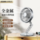 MROS桌面金屬小風(fēng)扇usb充電電風(fēng)扇迷你小型臺(tái)式全金屬支架折疊風(fēng)扇家用辦公室宿舍360度旋轉(zhuǎn)風(fēng)扇 鈦銀色【內(nèi)置2000毫安電池】360°旋轉(zhuǎn)