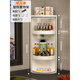 日本精工MUJIU廚房調料置物架調味品專(zhuān)用儲物轉角柜臺面三角壁掛 大號旋轉收納架-三層白色