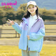紫洛妮初中生外套女學(xué)生寬松韓版少女秋裝2024春季新款高中生上衣薄連帽 藍(lán)色外套 L