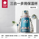 BABYCARE兒童保溫杯水杯水壺吸管杯大寶寶學飲杯316不銹鋼三合一上學 三合一 600ml 小怪獸淺荷綠-帶杯套