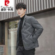 皮爾卡丹（pierre cardin）男士短款羽絨服2025新款衣服翻領(lǐng)上衣輕薄保暖冬季休閑西裝領(lǐng) 灰色 M(建議100-115斤)