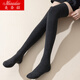 美奈貂過(guò)膝襪女秋冬日系jk高筒防滑小腿長(cháng)筒襪加厚毛圈保暖長(cháng)襪子女 過(guò)膝襪-黑色 1條 均 碼