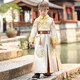 哲漢皇上服裝兒童漢服男童清朝滿(mǎn)族阿哥服故宮攝影旅拍皇帝貝勒太子服 套裝+帽子腰帶玉佩 110 適合身高105-115