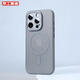 京工智造嚴選 【手感超好】適用蘋果15ProMax手機殼新款iPhone15Pro鏡頭全包磁吸保護套硅膠磨砂防摔高檔軟殼 蘋果15Promax【鈦灰色】強力磁吸丨半透微磨砂