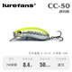 lurefans大河奔流cc50 cc60 cc70搖滾小胖子沉水浮水米諾路亞餌翹鱖鱸假餌 CC50-8.4g-7#綠銀-速沉