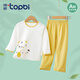 淘帝 TOPBI淘帝女童家居服純棉空調(diào)服夏季薄款男童網(wǎng)眼寶寶空調(diào)服兒童睡衣 卡通虎 110 (建議身高90-100cm)