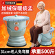 喆湘冬季天加高腳痰盂家用臥室帶蓋起夜坐便器老人移動(dòng)馬桶尿盆壺防臭 【30.5cm升級加高】北歐藍6L+壓