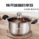 拜格湯鍋不銹鋼煲湯鍋家用燉鍋煮鍋雙耳防燙燃?xì)怆姶艩t通用鍋具 【升級款加厚】湯鍋 24cm