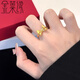 金萊緣黃金蝴蝶結(jié)戒指女999足金在逃公主戒指尾戒指環(huán)生日禮物送女友 圈口10號 約1.4g