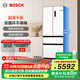 博世（BOSCH）冰箱【59.9cm超薄平嵌】501L法式四開(kāi)門(mén)多門(mén)家用變頻電冰箱 雙循環(huán)大容量 清風(fēng)凈味 支持國家補貼 白色KME50A20TI