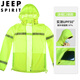 JEEP SPIRIT反光衣防曬衣男女防紫外線(xiàn)戶(hù)外夏季透氣交1警通可印字防曬皮膚衣 升級連帽口袋熒光黃 帽子可以拆卸 2XL