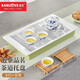 金灶（KAMJOVE）小巧塑料功夫茶道托盤(pán) 家用辦公戶(hù)外多用小茶盤(pán)泡茶茶具配件L-158 【快速瀝水 清洗方便】綠色款