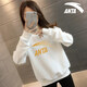 安踏衛衣女2022秋季新款透氣輕便圓領(lǐng)針織套頭衫男女同款長(cháng)袖t恤外套上衣潮韓版寬松大碼百搭休閑運動(dòng)裝 -2純凈白/金（男女同款） L 175