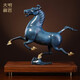 大明銅匠銅馬擺件馬踏飛燕仿古中式家居客廳玄關(guān)電視柜裝飾公司開業(yè)送禮品 新-馬踏飛燕長(zhǎng)約27*10*26cm