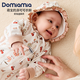 DOMIAMIA新生兒連體衣嬰幼兒哈衣和尚服外出服寶寶衣服春季爬服滿月衣服 北美冬青【全棉推薦20-25℃】 59cm 【推薦身高55-62cm】
