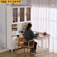 歌里圖轉角書(shū)桌實(shí)木書(shū)柜組合拐角書(shū)架一體L型電腦桌兒童臥室家用 1.2米書(shū)柜+1.2米書(shū)桌 【雙抽】