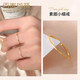 百泰首飾（BATAR JEWELLERY）生日禮物黃金戒指女足金尾戒素圈光面指圈女戒5G亮面金條 15號(hào)【約0.6g-0.7g】