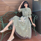 勤記高三學(xué)生成人禮服女18嵗禮服甜美連衣裙少女夏裝初中高中連衣裙 綠色_[短袖2321] S