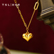 謝瑞麟（TSL）黃金項鏈寵愛(ài)系列5G工藝心形鎖骨鏈女款YT043  約5.1g