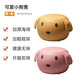 拜德美矮凳家用動(dòng)物軟包簡(jiǎn)約換鞋凳客廳小凳子羊羔絨凳寶寶可愛風(fēng)小板凳 【馬卡龍組合】黃+粉（皮革款）