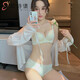 歐詩倩無痕內(nèi)衣女小胸聚攏上托收副乳防下垂加厚平胸專用套裝性感胸罩 奶白套裝（配內(nèi)褲） M 34/75(AB通杯厚約2.5C)