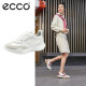 爱步（ECCO）时尚舒适拼色休闲跑鞋女复古跑鞋系列 灰白色/白色211773 38