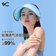 VVC成毅同款遮陽(yáng)帽夏季男女戶(hù)外騎行太陽(yáng)帽女神帽遮臉?lè )雷贤饩€(xiàn)防曬帽 【經(jīng)典款】藍色 可調節