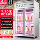 慕雪（Muxue）智能掛肉晾鴨柜烤鴨風(fēng)干晾胚柜燒鵝燒鴨風(fēng)干機柜牛肉脆皮鴨燒臘除濕風(fēng)干柜掛肉冷藏商用保鮮柜 雙門(mén)連鎖款 大風(fēng)機 防腐制冷系統