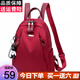 雙星雙肩包女士耐磨背包休閑旅游出行包媽咪包大容量防潑水大學(xué)生書(shū)包 紅色（標準款）