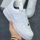 CLENIKEEDAIR NIKE莆田純原Force1AJ男女鞋空軍一號(hào)AF1電競縫線情人氣墊低 低幫純白(真氣墊純原) 43 _