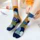 雀喜美襪子女士復古日系分趾襪秋季棉襪二趾中筒襪分腳趾頭兩指不對稱(chēng)襪 4雙裝混搭二指襪 均碼