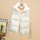 以純（YISHion）馬甲羽絨服女2025新時(shí)尚冬季保暖休閑百搭背心短外套時(shí)尚潮流 米白色 M