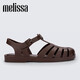 Melissa（梅麗莎）新款時尚編織女士簡約通勤果凍羅馬涼鞋32408 棕色 38