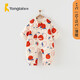童泰嬰兒連體衣冬季男女拜年新年夾棉衣服外出TS34D522-DS米紅90cm