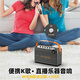 維爾晶（W-King） H8II手提戶(hù)外便攜藍(lán)牙音響直播K歌音箱家庭影院家庭KTV帶聲卡功能樂(lè)器彈唱高顏值小音箱支持雙麥 黑色