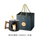 創(chuàng)意陶瓷馬克杯個(gè)性可愛(ài)杯帶蓋勺情侶咖啡杯子水杯柴犬杯子圣誕元旦情人節(jié)生日禮物 黑色-柴犬頭【杯蓋＋杯勺＋禮盒】