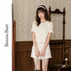 BANANA BABY2023秋款小香風(fēng)套裝女上衣闊腿短褲兩件套D233TZ576 淺杏 S