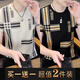 未盟男士夏季韓版修身短袖t恤冰感半袖冰絲圓領潮流時尚潮牌體恤男裝 SM01橫豎 杏色+黑金【兩件裝】 XL【建議120-135斤】