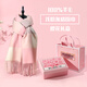 蒂爾堡帽子圍巾手套三件套女冬季生日禮物女生送女友閨蜜高級感保暖禮盒 100%羊毛-淺粉灰格圍巾-櫻花禮盒